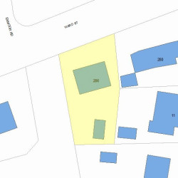 286 Ward St, Newton, MA 02459 plot plan