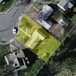 12 Caulfield Cir, Newton, MA 02459 aerial view