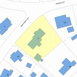 12 Beechcroft Rd, Newton, MA 02458 plot plan