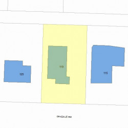 119 Oakdale Rd, Newton, MA 02461 plot plan