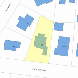 63 Gate Park, Newton, MA 02465 plot plan