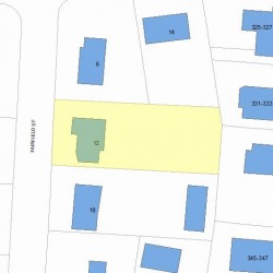 12 Fairfield St, Newton, MA 02460 plot plan