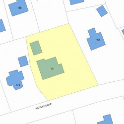 171 Highland Ave, Newton, MA 02465 plot plan