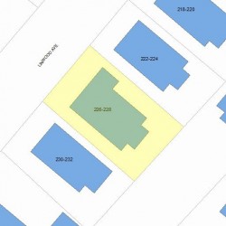 228 Linwood Ave, Newton, MA 02460 plot plan