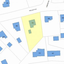 354 Wolcott St, Newton, MA 02466 plot plan