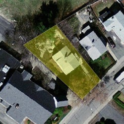 15 Curve St, Newton, MA 02465 aerial view