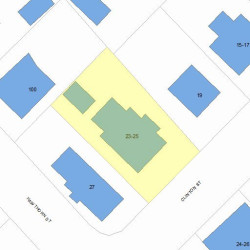 25 Clinton St, Newton, MA 02458 plot plan