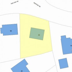 80 Rowena Rd, Newton, MA 02459 plot plan