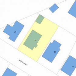 43 Harrison St, Newton, MA 02461 plot plan