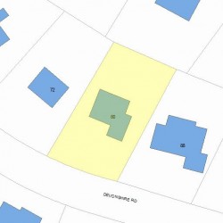 80 Devonshire Rd, Newton, MA 02468 plot plan