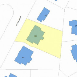 153 Brookline St, Newton, MA 02467 plot plan