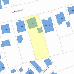 282 Watertown St, Newton, MA 02458 plot plan