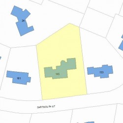 145 Dartmouth St, Newton, MA 02465 plot plan