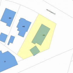 444 Woodward St, Newton, MA 02468 plot plan