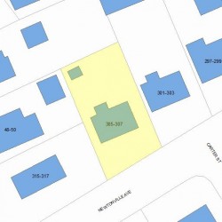 307 Newtonville Ave, Newton, MA 02460 plot plan