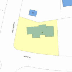 39 Moffat Rd, Newton, MA 02468 plot plan