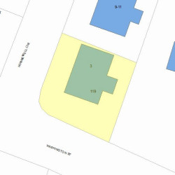 119 Washington St, Newton, MA 02458 plot plan