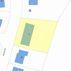 76 Adeline Rd, Newton, MA 02459 plot plan