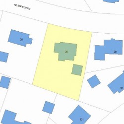 28 Mossfield Rd, Newton, MA 02468 plot plan