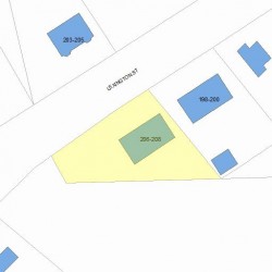 208 Lexington St, Newton, MA 02466 plot plan