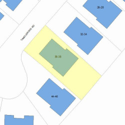 36 Tanglewood Rd, Newton, MA 02459 plot plan