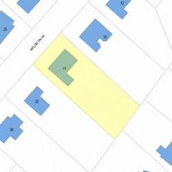 24 Myerson Ln, Newton, MA 02459 plot plan