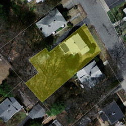 54 Harding St, Newton, MA 02465 aerial view