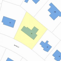 45 Daniel St, Newton, MA 02459 plot plan