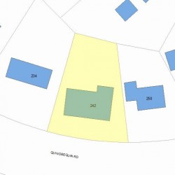 242 Quinobequin Rd, Newton, MA 02468 plot plan