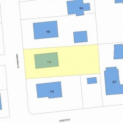 112 Harvard St, Newton, MA 02460 plot plan