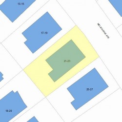 21 Melbourne Ave, Newton, MA 02460 plot plan