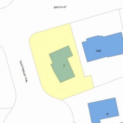 6 Glastonbury Oval, Newton, MA 02468 plot plan