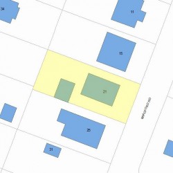 21 Bradford Rd, Newton, MA 02461 plot plan