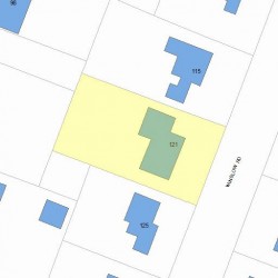 121 Winslow Rd, Newton, MA 02468 plot plan