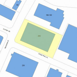 210 Needham St, Newton, MA 02464 plot plan