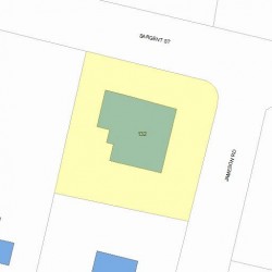 132 Sargent St, Newton, MA 02458 plot plan