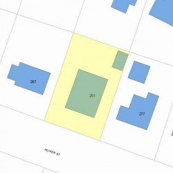 281 Homer St, Newton, MA 02459 plot plan