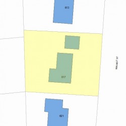 617 Walnut St, Newton, MA 02460 plot plan