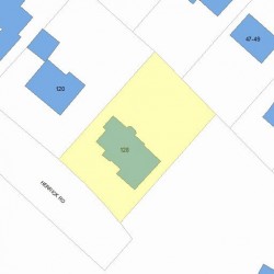 128 Herrick Rd, Newton, MA 02459 plot plan