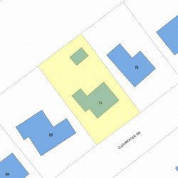 74 Clearwater Rd, Newton, MA 02462 plot plan