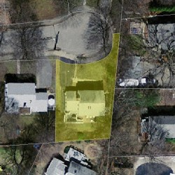 11 Regina Ter, Newton, MA 02466 aerial view