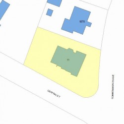 11 Central St, Newton, MA 02466 plot plan