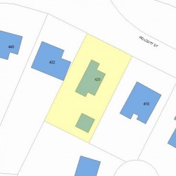 428 Wolcott St, Newton, MA 02466 plot plan