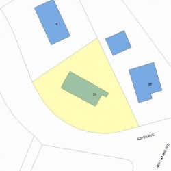 24 Aspen Ave, Newton, MA 02466 plot plan