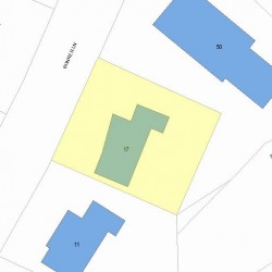 17 Bunker Ln, Newton, MA 02465 plot plan