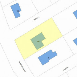 196 Quinobequin Rd, Newton, MA 02468 plot plan