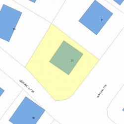 21 Central Ter, Newton, MA 02466 plot plan