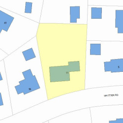 11 Whittier Rd, Newton, MA 02460 plot plan