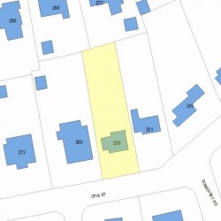 259 Otis St, Newton, MA 02465 plot plan