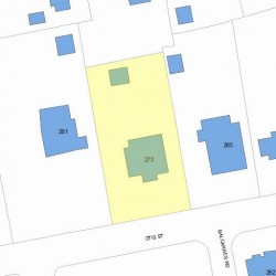 273 Otis St, Newton, MA 02465 plot plan